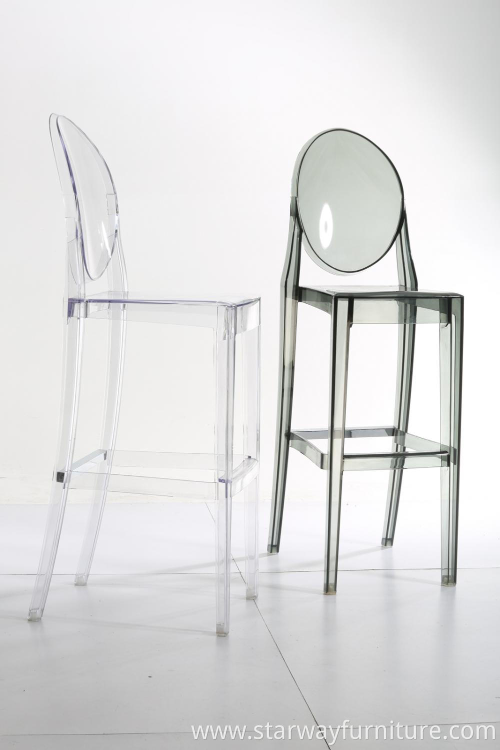 Transparent Plastic Bar Stool